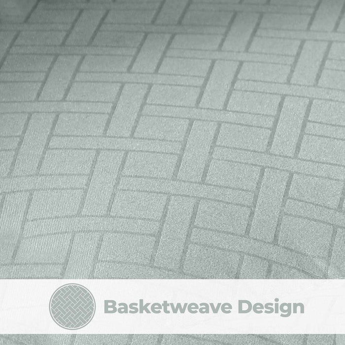 Basketweave Plush Monochrome Down Alternative Comforter - Jade