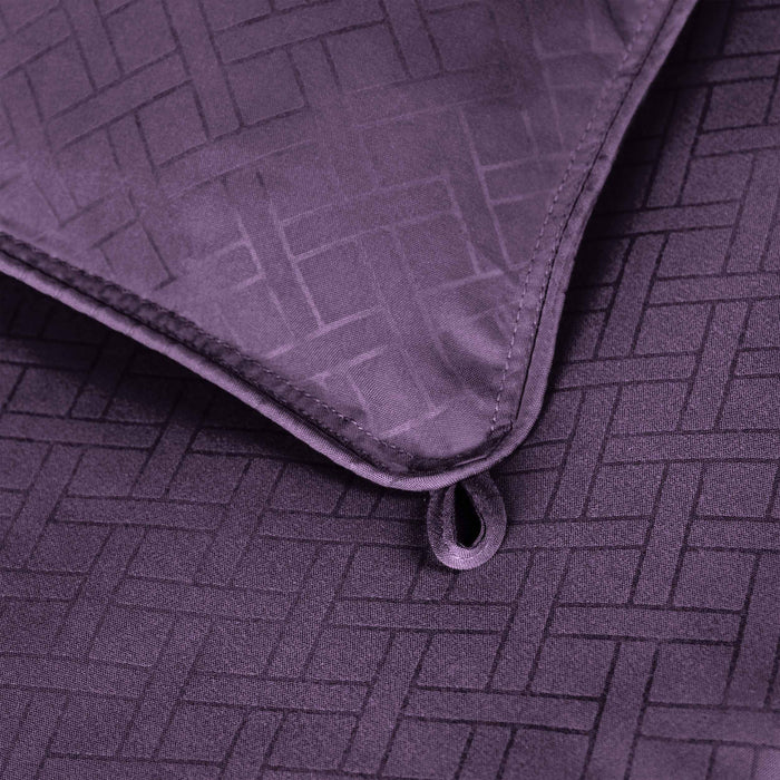 Basketweave Plush Monochrome Down Alternative Comforter - Plum