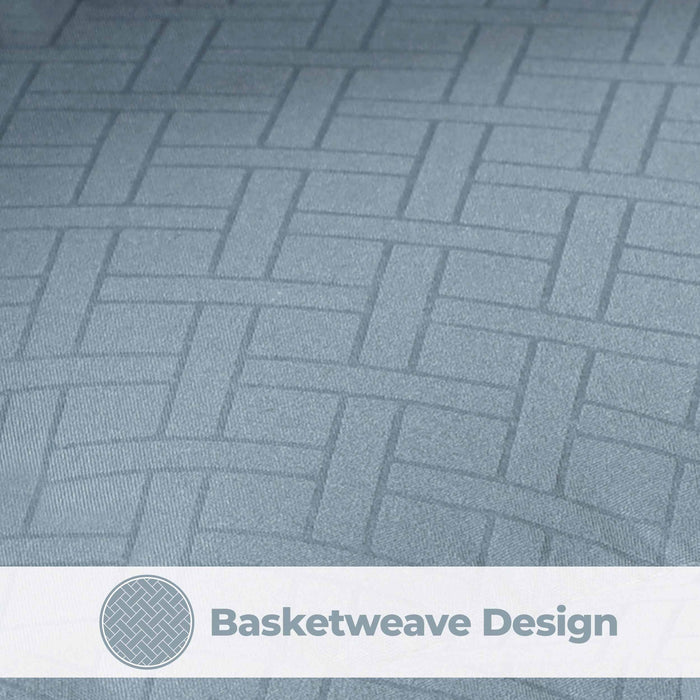 Basketweave Plush Monochrome Down Alternative Comforter - SmokeBlue