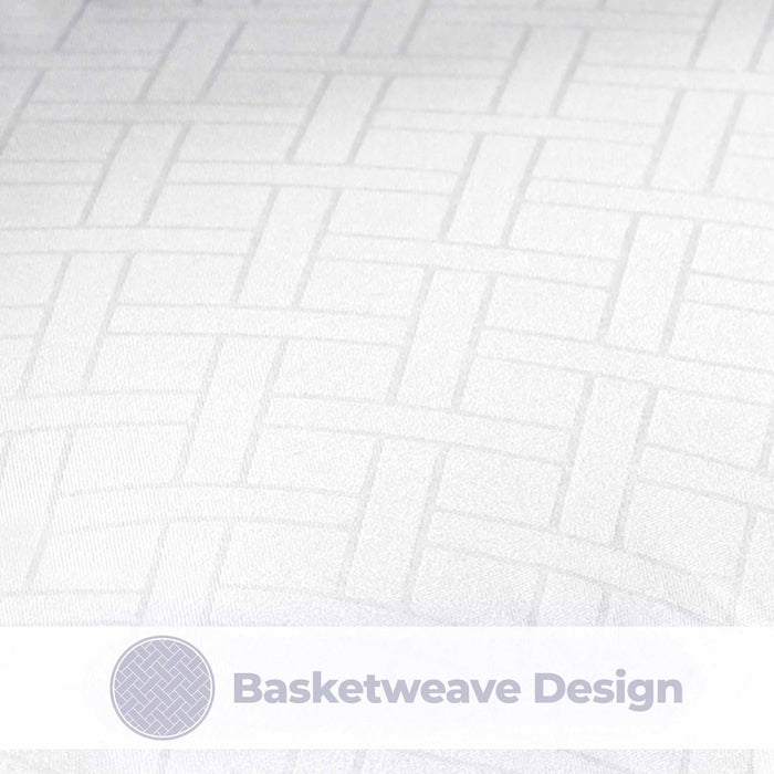Basketweave Plush Monochrome Down Alternative Comforter - White