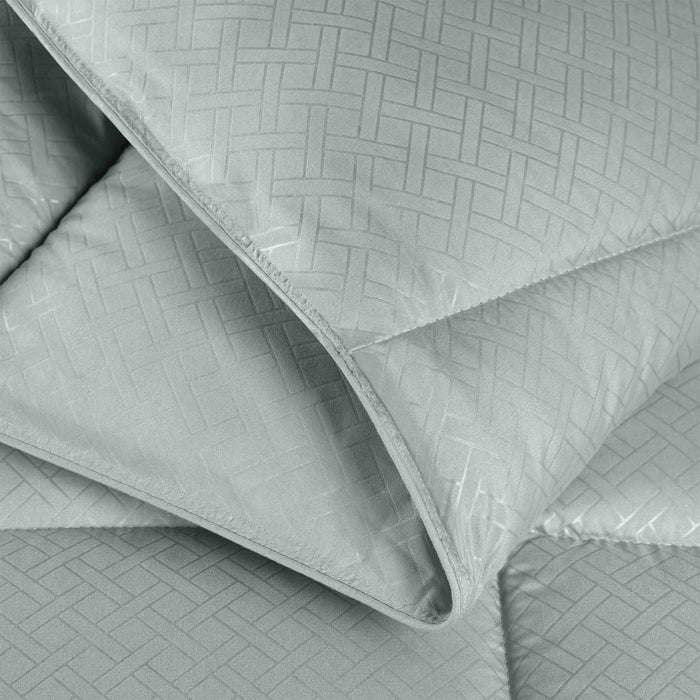 Basketweave Plush Monochrome Down Alternative Comforter - Jade
