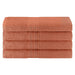 Cotton Eco-Friendly 4 Piece Solid Bath Towel Set - Copper