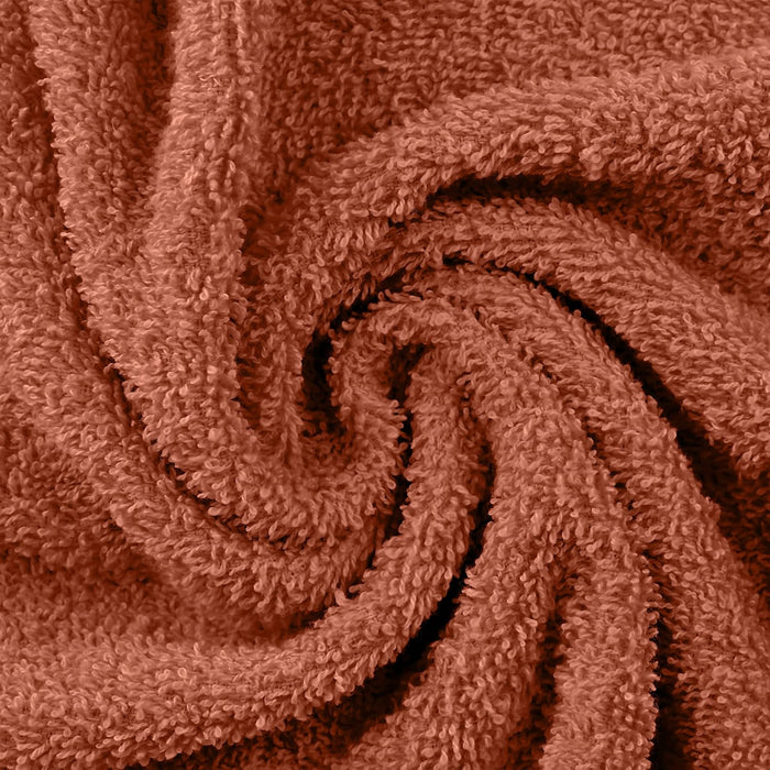 Cotton Eco Friendly Solid 12 Piece Towel Set - Copper