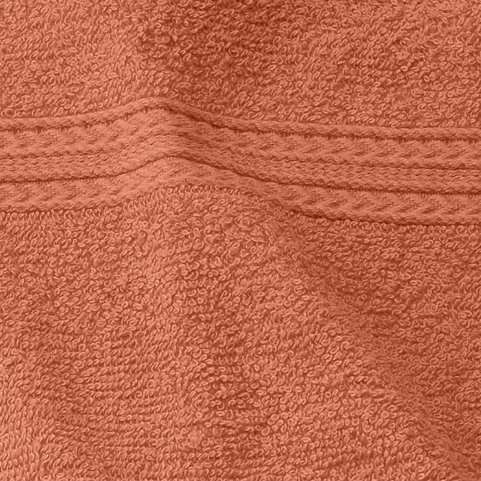 Cotton Eco-Friendly 4 Piece Solid Bath Towel Set - Copper