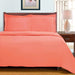 Egyptian Cotton 700 Thread Count Solid Duvet Cover and Pillow Sham Set - Coral