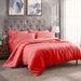 Egyptian Cotton 300 Thread Count Solid Duvet Cover Set - Coral