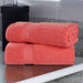 Cotton Zero Twist 2 Piece Bath Sheet Towel Set - Coral