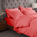 Egyptian Cotton 300 Thread Count Solid Duvet Cover Set - Coral