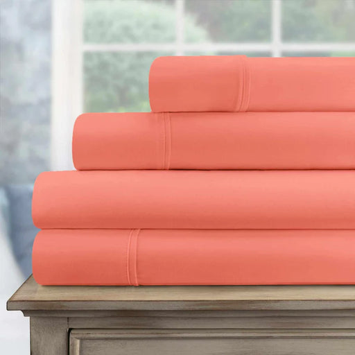 Egyptian Cotton Eco-Friendly 700 Thread Count Sheet Set - Coral