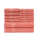Franklin Cotton Eco Friendly 12 Piece Towel Set - Coral