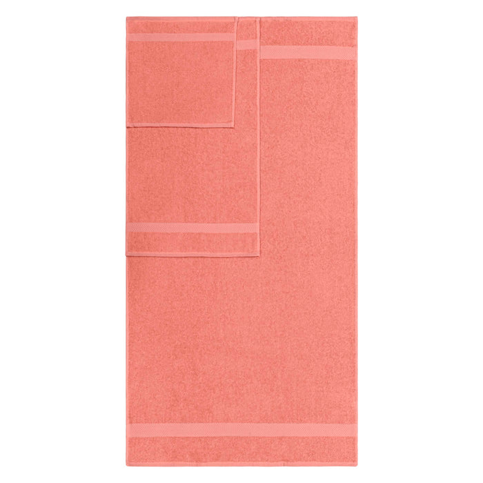 Franklin Cotton Eco Friendly 4 Piece Bath Towel Set - Coral