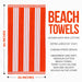 Cabana Stripe Oversized Cotton Beach Towel Set Of 2, 4, 6 - Coral