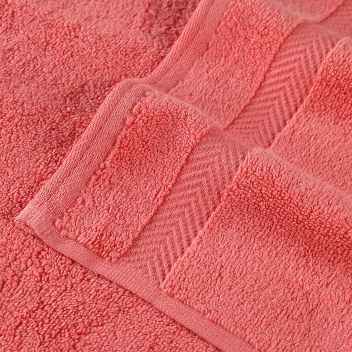 Cotton Zero Twist 2 Piece Bath Sheet Towel Set - Coral