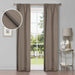 Linen Pattern Washable Room Darkening Blackout Curtains Set 26" - Coriander