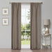 Linen Pattern Washable Room Darkening Blackout Curtains Set 26" - Coriander