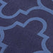 Cotton Flannel Trellis Duvet Cover Set - Navy Blue