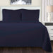 Cotton Flannel Solid Duvet Cover Set - Navy Blue