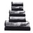 Cotton Quick-Drying Solid and Marble 10 Piece Towel Set - Black