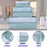 Cotton Quick-Drying Solid and Marble 10 Piece Towel Set - Teal