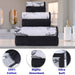 Cotton Quick-Drying Solid and Marble 6 Piece Towel Set - Black