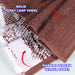 Cotton Quick-Drying Solid and Marble 6 Piece Towel Set - Brown