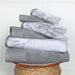 Cotton Quick-Drying Solid and Marble 6 Piece Towel Set - Grey