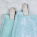 Cotton Quick-Drying Solid and Marble 6 Piece Towel Set - Teal