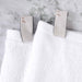 Cotton Quick-Drying Solid and Marble 6 Piece Towel Set - White