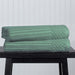 Cotton Ribbed Textured Super Absorbent 2 Piece Bath Towel Set - Basil