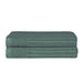 Cotton Ribbed Textured Super Absorbent 2 Piece Bath Towel Set - Basil