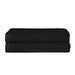 Cotton Ribbed Textured Super Absorbent 2 Piece Bath Towel Set - Black