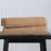 Cotton Ribbed Textured Super Absorbent 2 Piece Bath Towel Set - Coffee