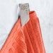 Cotton Ribbed Textured Super Absorbent 2 Piece Bath Towel Set - Coral