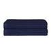 Cotton Ribbed Textured Super Absorbent 2 Piece Bath Towel Set - Navy Blue