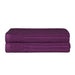 Cotton Ribbed Textured Super Absorbent 2 Piece Bath Towel Set - Plum