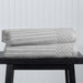 Cotton Ribbed Textured Super Absorbent 2 Piece Bath Towel Set - Silver