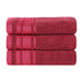 Hays Cotton Soft Medium Weight Bath Towel Set of 3 - Cranberry