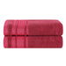 Hays Cotton Soft Medium Weight Bath Sheet Set of 2 - Cranberry