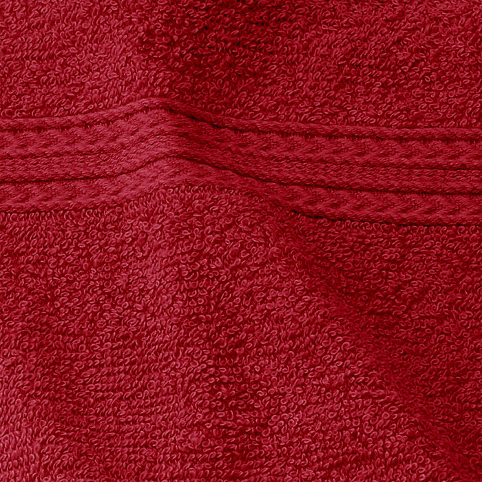 Cotton Eco Friendly 2 Piece Solid Bath Sheet Towel Set - Cranberry