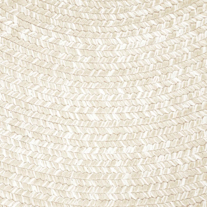 Reversible Braided Area Rug Two Tone Indoor Outdoor Rugs - Cream