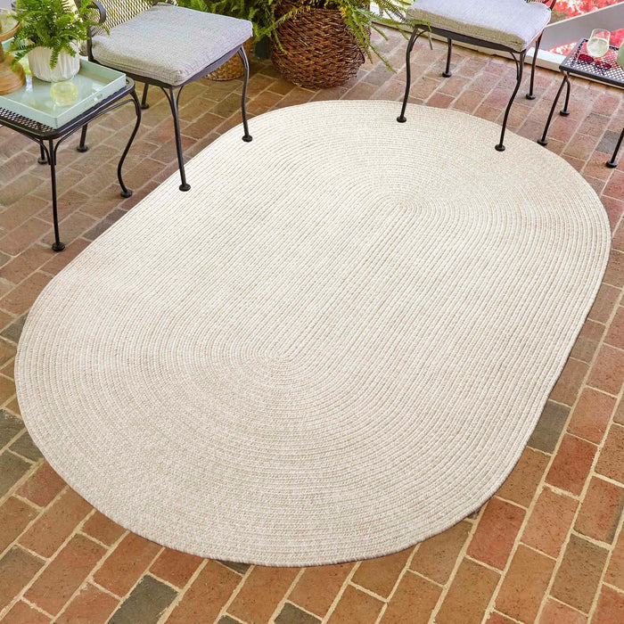 Reversible Braided Area Rug Two Tone Indoor Outdoor Rugs