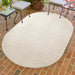 Reversible Braided Area Rug Two Tone Indoor Outdoor Rugs - Cream