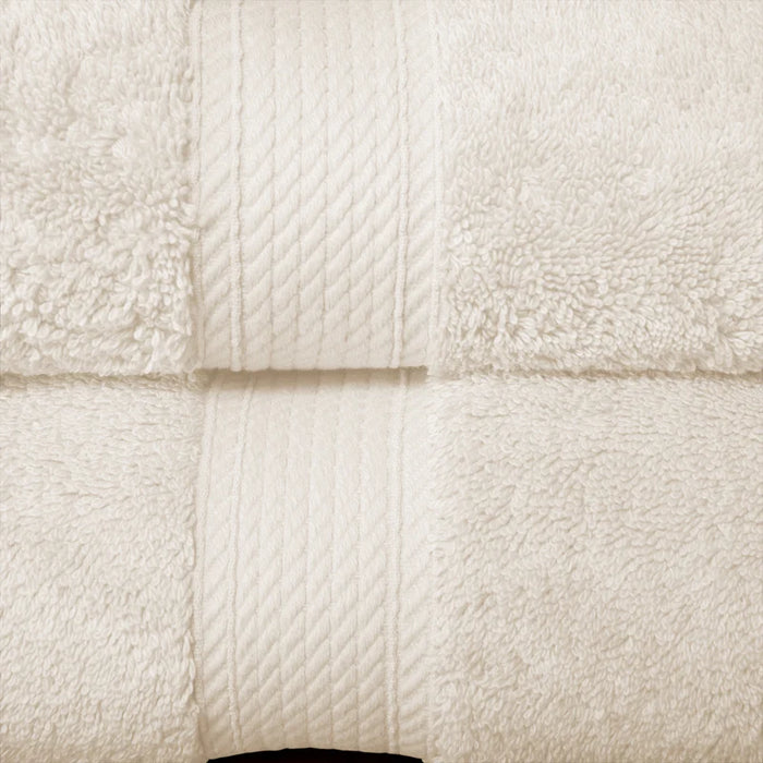 Egyptian Cotton Pile Solid 10-Piece Towel Set - Cream