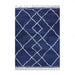 Theia Boho Geometric Diamonds Indoor Plush Shag Area Rug with Tassels - Cream/Blue
