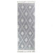 Serafina Boho Tribal Geometric Indoor Shag Area Rug with Tassels - Cream/Grey