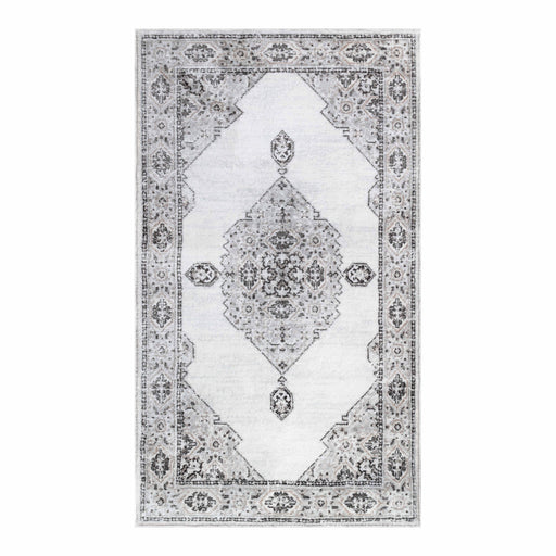 Kailani Modern Farmhouse Geometric Medallion Indoor Area Rug or Runner - Cream/Gray