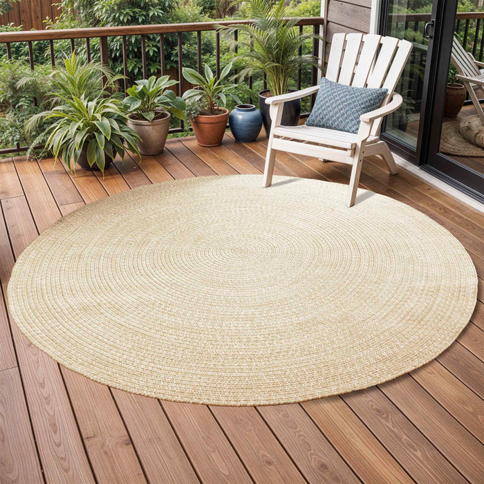 Reversible Braided Area Rug Two Tone Indoor Outdoor Rugs