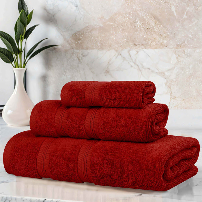 Smart Dry Zero Twist Cotton 3 Piece Solid Assorted Towel Set