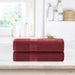 Rayon from Bamboo Plush Heavyweight 2 Piece Bath Towel Set - Crimson