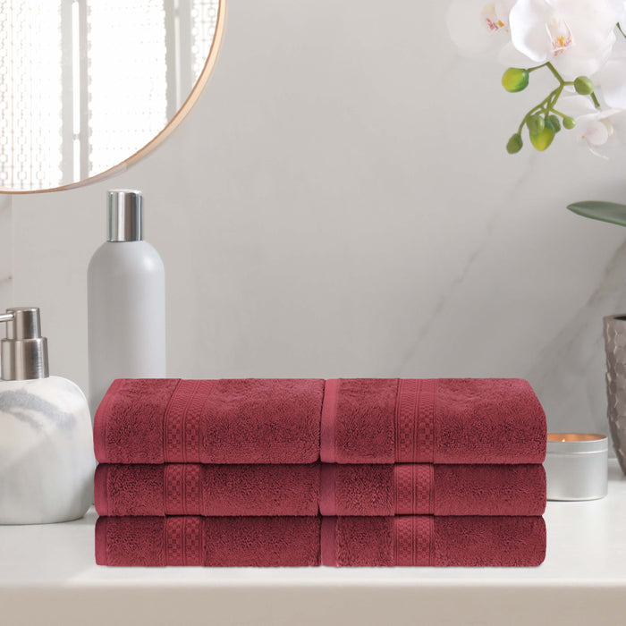 Rayon from Bamboo Blend Solid 6 Piece Hand Towel Set